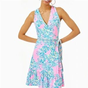 Women's Lilly Pulitzer Misha Wrap Dress Beat the Heat XS